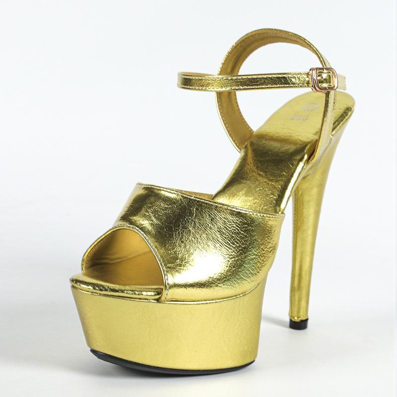 Liyke Model Catwalk Super High Heels, современные босоножки, женские уличные сексуальные туфли с открытым носком и пряжкой на платформе, женские золотисто-серебристые