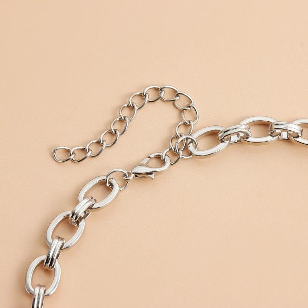 Zinc Zinc Alloy Necklace Bracelet Irregular Women's Fashion Jewelry Rhinestone Necklace Banquet Accessory