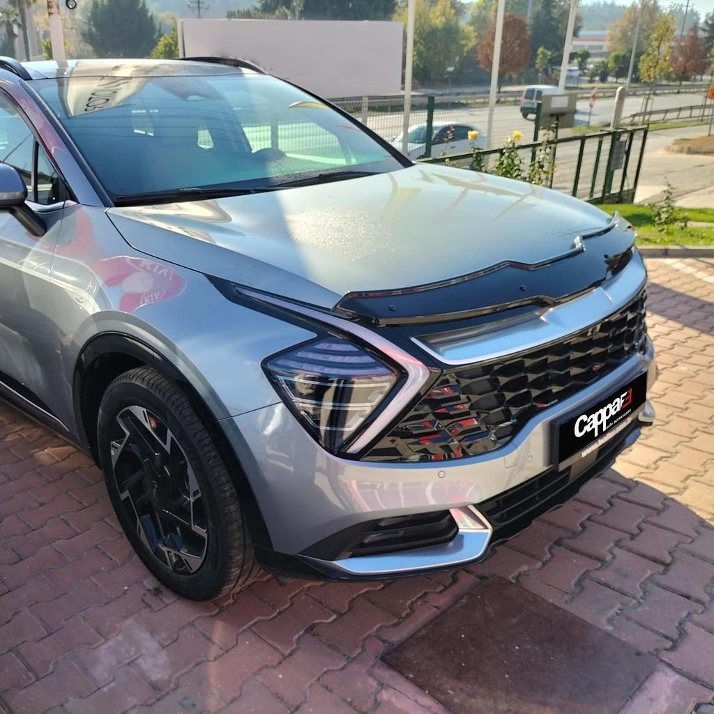 ДЛЯ Kia Sportage Передний спойлер для защиты капота, модели 2021–2024 гг., передний щиток от насекомых, дефлектор капота, защитные крылья, комплект кузова, зеркало