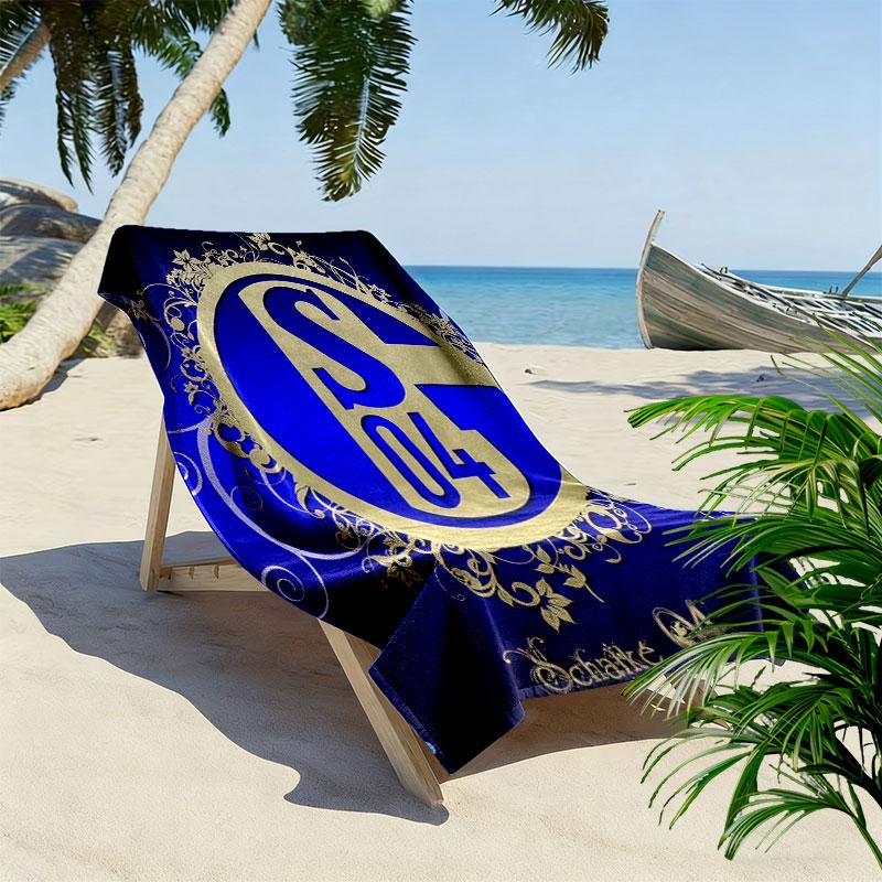 FC Schalke 04 Beach Towel, Large Soft Quick Dry Towel for Beach Camping Swimming