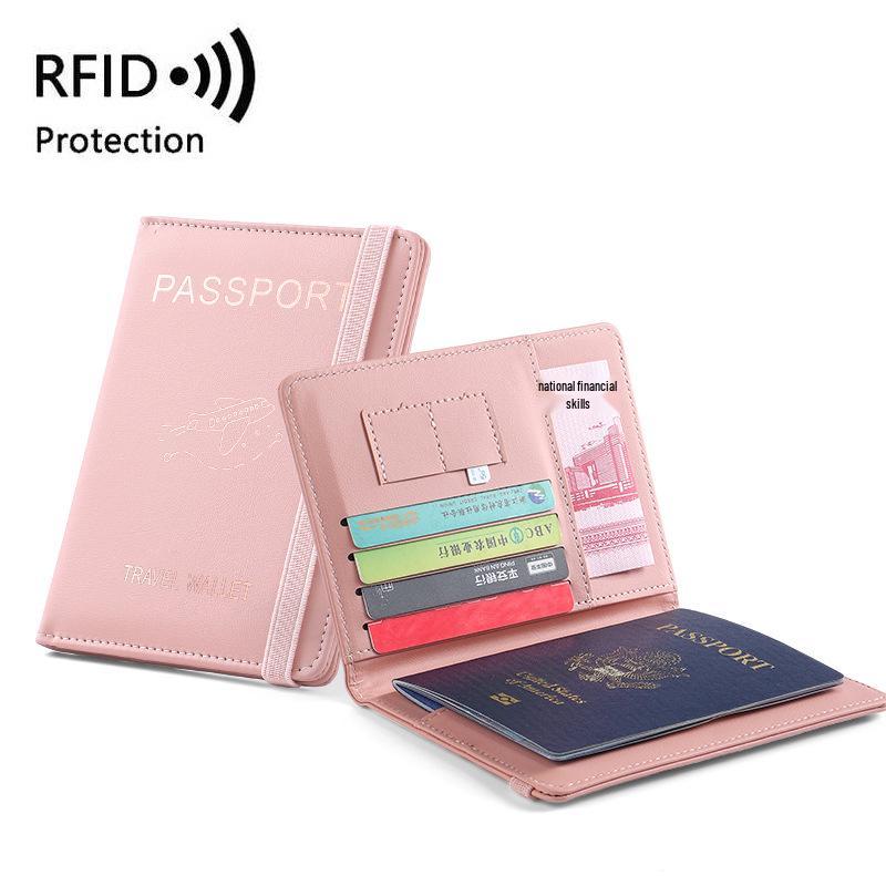 RFID Anti-Theft Cross-Border Travel Passport Wallet Organizer with Multi-Card Slots