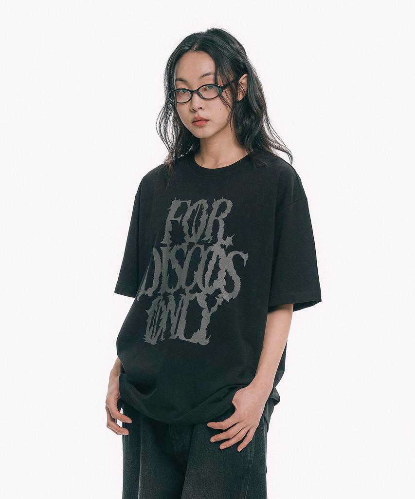 MOO Disco Graphic Short Sleeve T-Shirt - Black