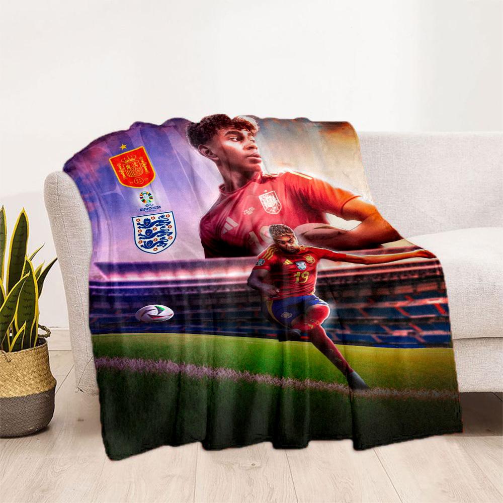 Lamine Yamal's Championship Celebration Blanket Durable Comfort Perfect for Office Sofa Seaside Four Seasons Multipurpose Warmthful Decor