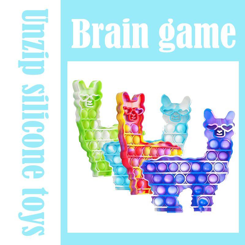 Яркая альпака поп-ит пуш-пузырь сенсорная игрушка для максимального снятия стресса