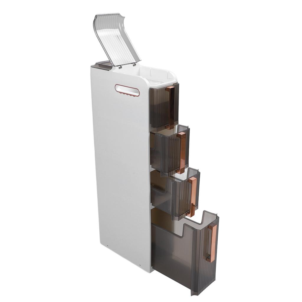 Узкий шкаф для хранения в ванной комнате, акриловый, передвижной, органайзер для туалета с ящиком для белья