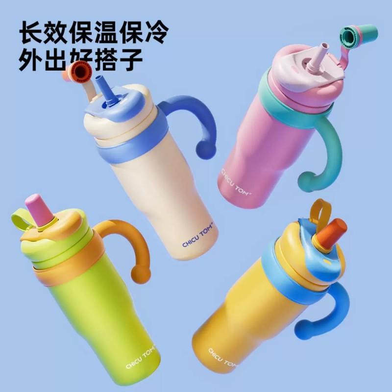 Stainless Steel Vacuum Insulated Tumbler With Ceramic Coated Interior Portable Water Bottle Women Students