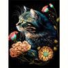5D DIY Diamond Painting Animals Full Round Mosaic Cat Cross Stitch Kit Picture Rhinestone Full Embroidery 30x40cm/12x16inch