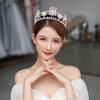 European Baroque Bridal Crown Round Retro Palace Sparkling Diamond Pearl Crown Wedding Accessories