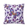 Custom Funny Colourful Butterfly Printed Cushion Cover xcm Velvet Modern Pillow Cases Living Room Decoration