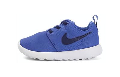 Roshe One Удобные Круглый Носок Нескользящие Амортизация Низкие Детские Кроссовки Сине-Белые Для Младенцев И Малышей 749430-420