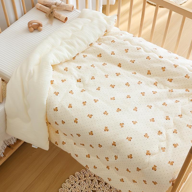 Winter Quilt for Baby Crib Soft Infant Bedding Muslin Baby Comforter Thick Blanket Kindergarten Children's Bed Quilts 110X130cm