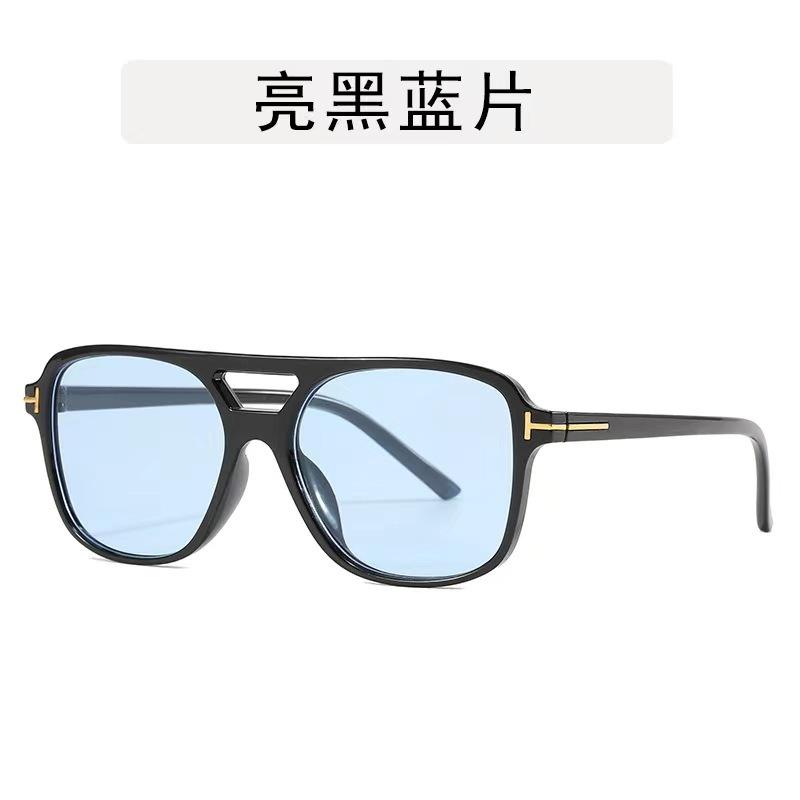 Солнцезащитные очки с двойным лучом в форме буквы Т. Мужские и женские трендовые солнцезащитные очки Ретро-солнцезащитные очки