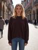 009 Women's Knitted Sweater: European & American Autumn/Winter, Round Neck, Loose Fit, Cross-border, New Arrival