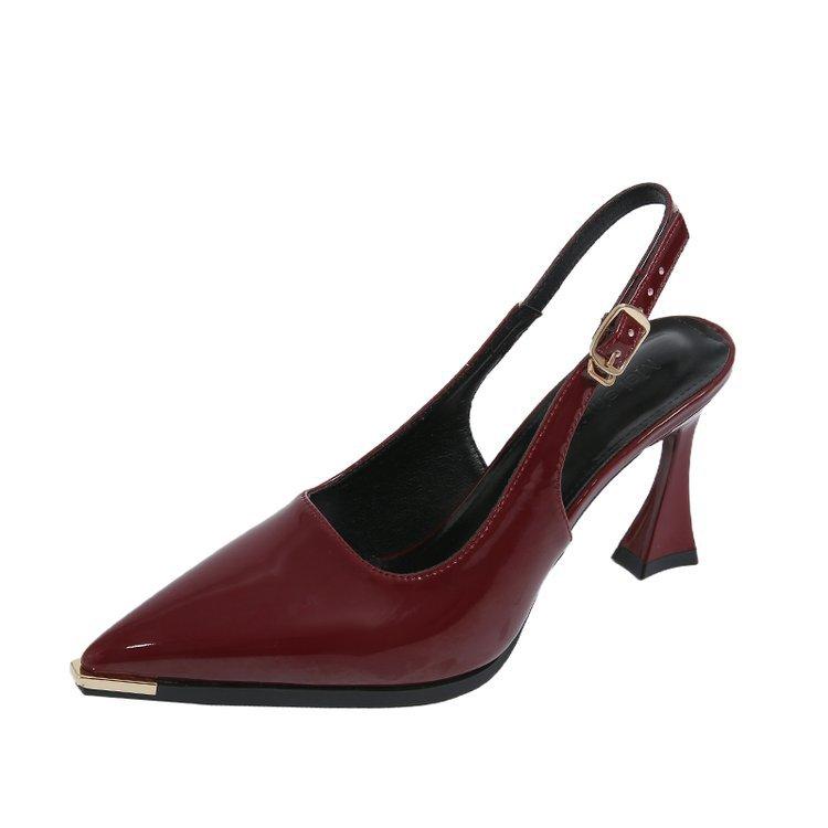 Fashion 2025 New Summer Women Black Fashion Sandals Woman Heels Pumps Sexy Pointed Toe Sandalias Female High Heels Shoes Women