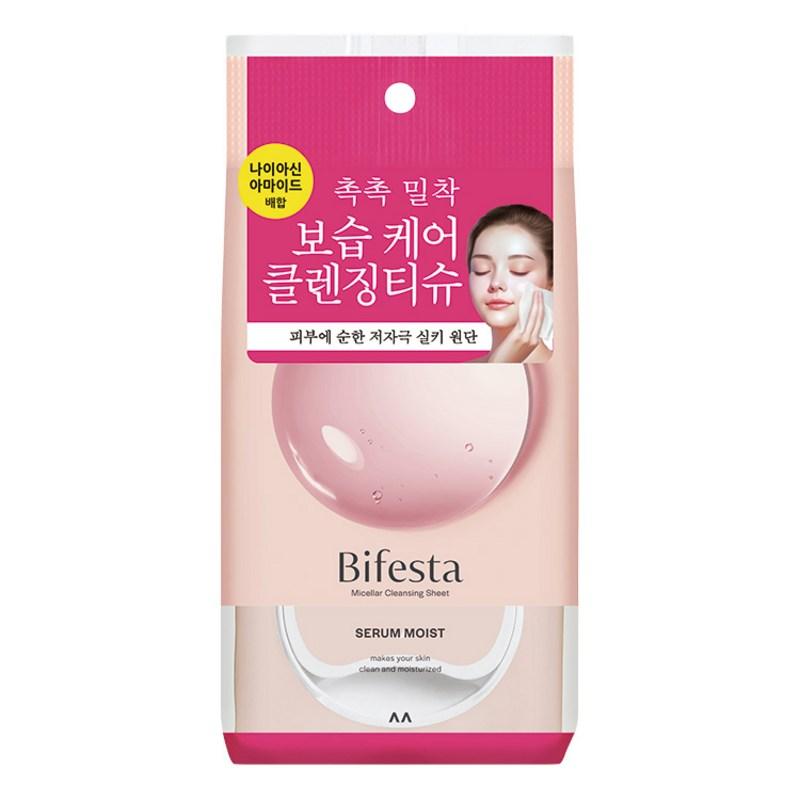 Bifesta Cleansing Tissue Serum Moist, 46 sheets, 1 piece, 46 wipes, 1 pcs
