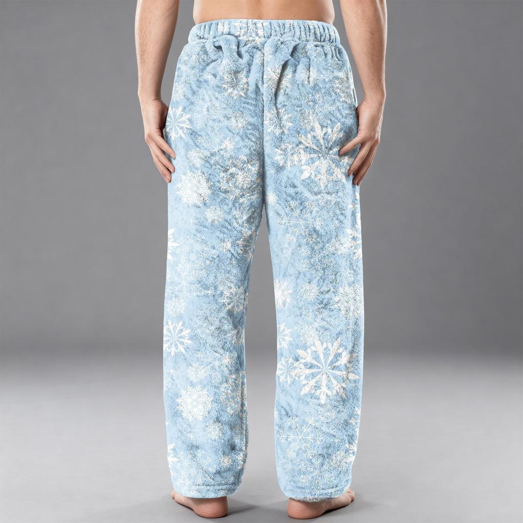 Мужские фланелевые повседневные брюки с карманом, Повседневные брюки с принтованным карманом, Домашние брюки для сна