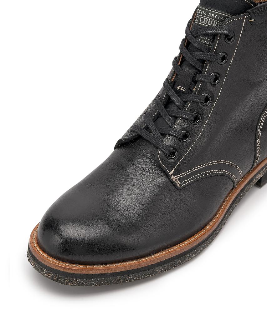 Polo Ralph Lauren Tumbled Leather Boots - Black