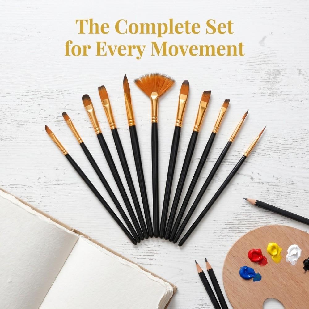 12PCS Comfortable grip Special Shape Paint Brushes Handmade craft painting