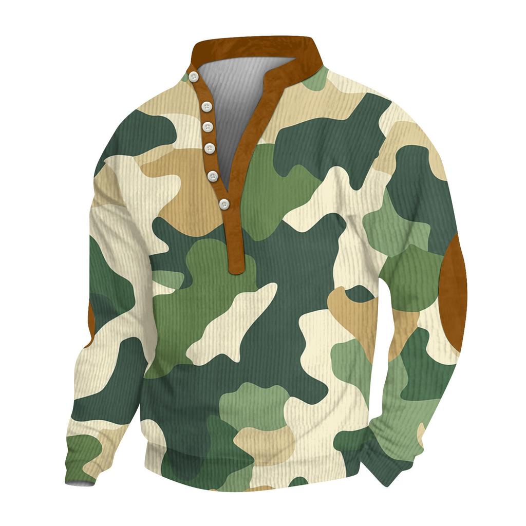 Мужское теплое плюшевое пальто с принтом, флисовый свитер, повседневное пальто, свитер с карманами, зимнее пальто