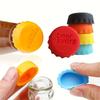 6pcs/set Colorful Reusable Silicone Bottle Cap For Wine, Beer, And Beverages - Seals,Preserves Freshness For Kitchen Vinegar, Soy Sauce,Soda Bottles