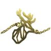 [P5862] - Handmade Bracelet 'Origami' (deer) Gold - 15x15 Mm