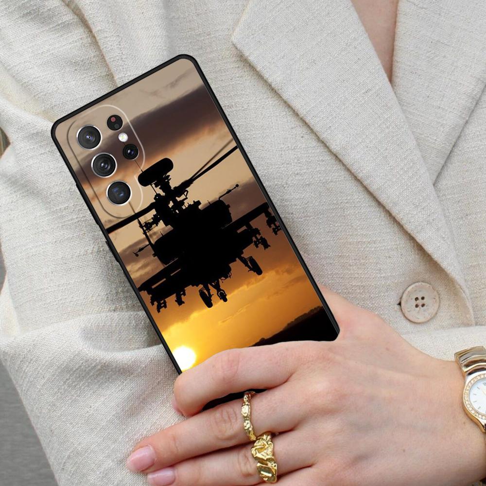 Военный вертолет МЯГКИЙ чехол для мобильного телефона для Samsung Galaxy S26 Ultra S25 S24 S23 S22 S21 S20 Note10