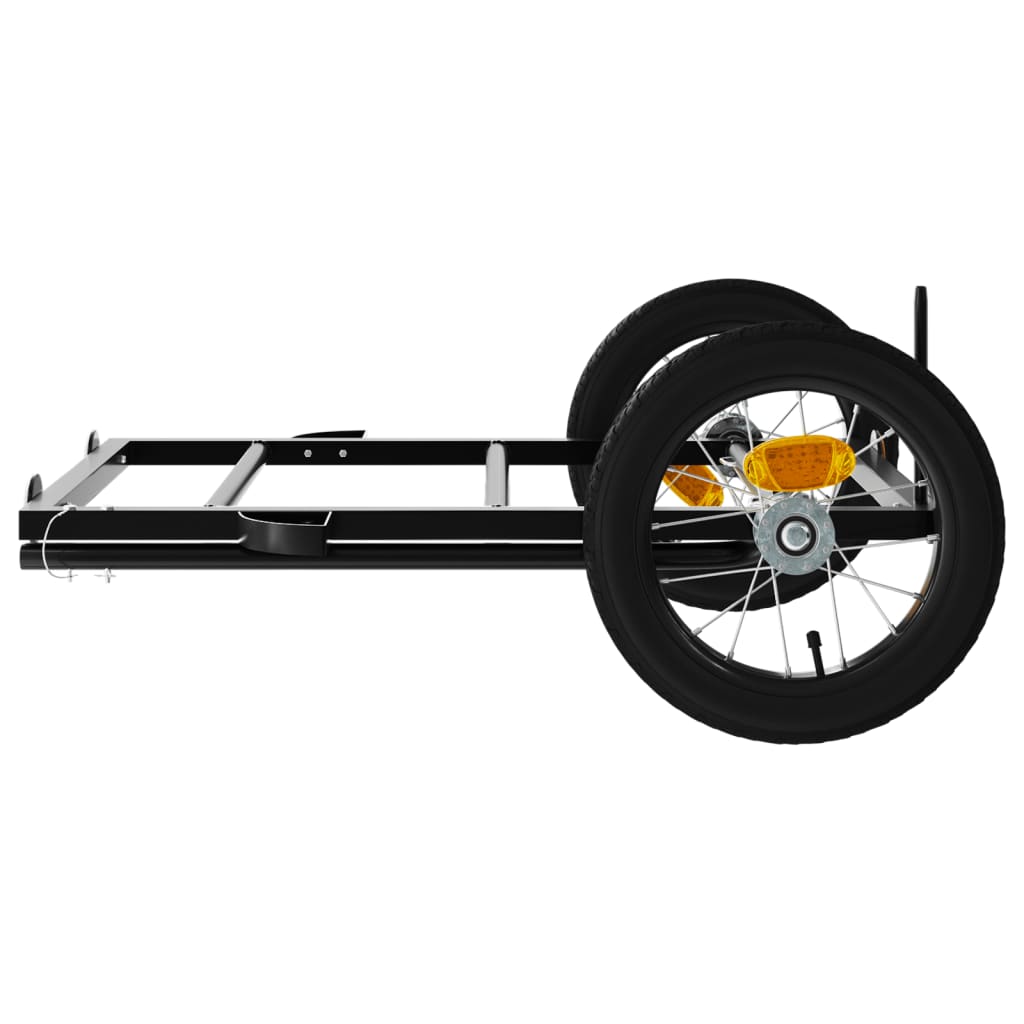 Bicycle Trailer Black 122 x 53 x 28 cm Iron