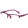 Ultra Light Far Sight Glasses Presbyopic Eyewear Women Men with Strength Black Half Frame Fashion Reading Glasses +75 To +400 Delicate Jewelry