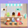 Wooden Simulation Ice Cream Cart Children Role Playing Toy Set For Imaginative Play And Parent Child Interaction