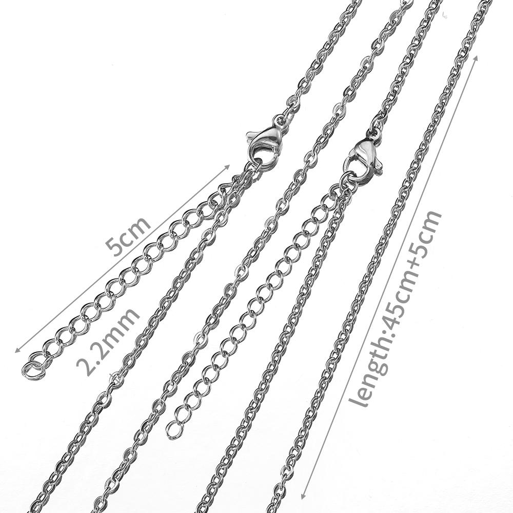 10pcs 5pcs Stainless Steel Chain O Shape Chain with Lobster Clasps Necklace Chains for Jewelry Making Charms Pendants DIY