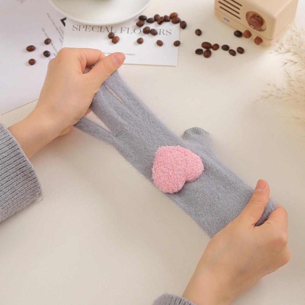 Comfortable Finger Touch Gloves Prevent Cold Love Warm Gloves Soft Touch Screen Gloves Girls
