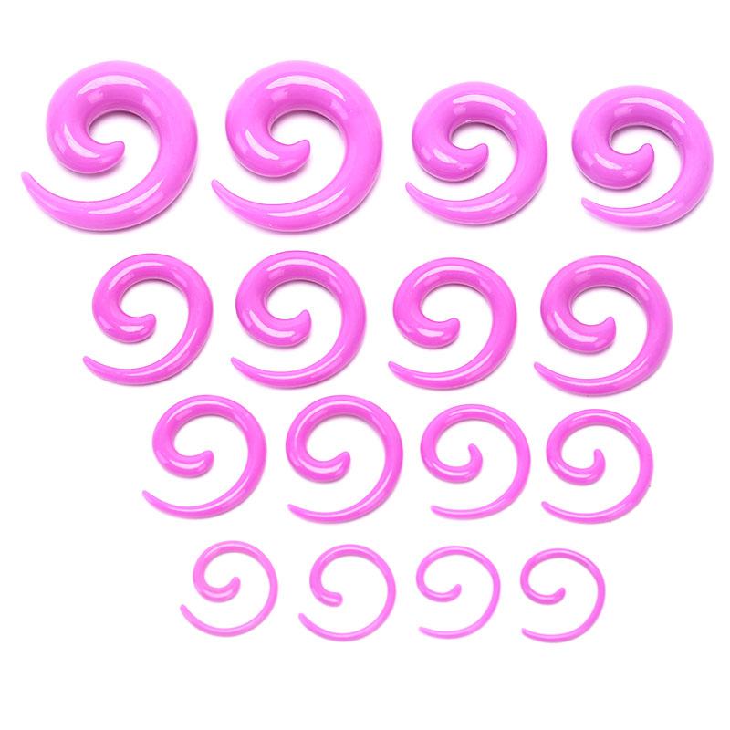Портативная растягивающаяся вилка, улитка, общий спиральный конус, туннель для плоти, растягиватель для ушей, расширитель, 16 шт./компл.