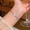 Women's Stainless Steel Micro Inlaid Zircon Bracelet Exquisite Sparkling Adjustable Drawstring Bracelet Jewelry