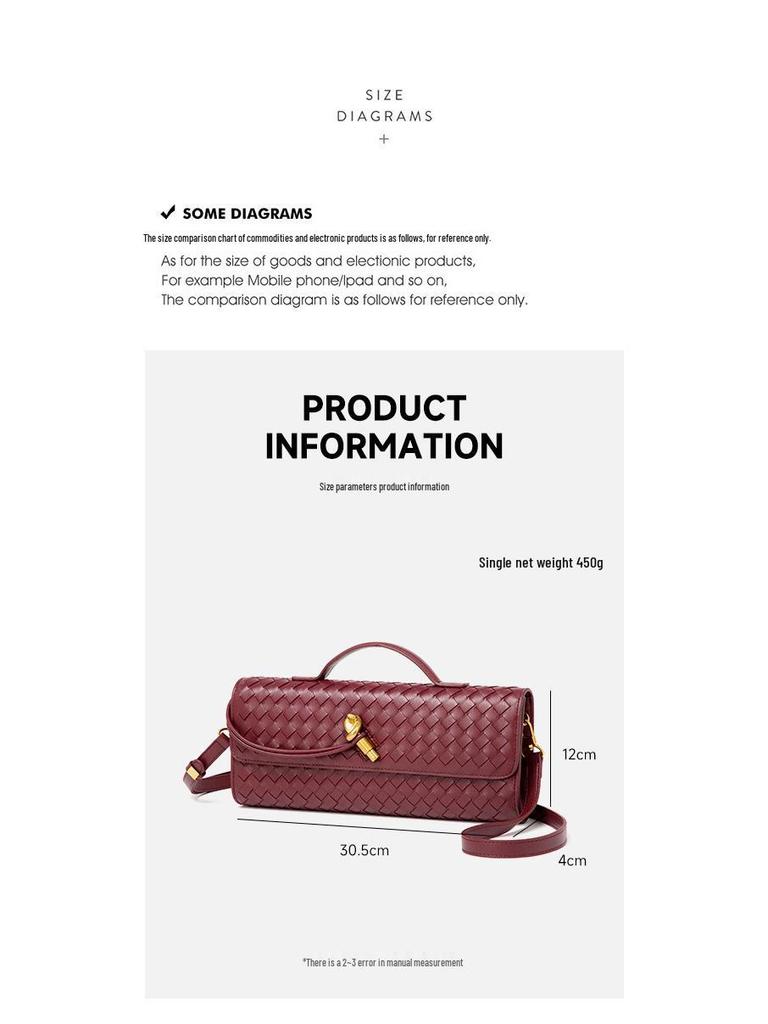 Трендовая плетеная вручную кожаная сумка-аккордеон квадратной формы - однотонная женская сумка-багет