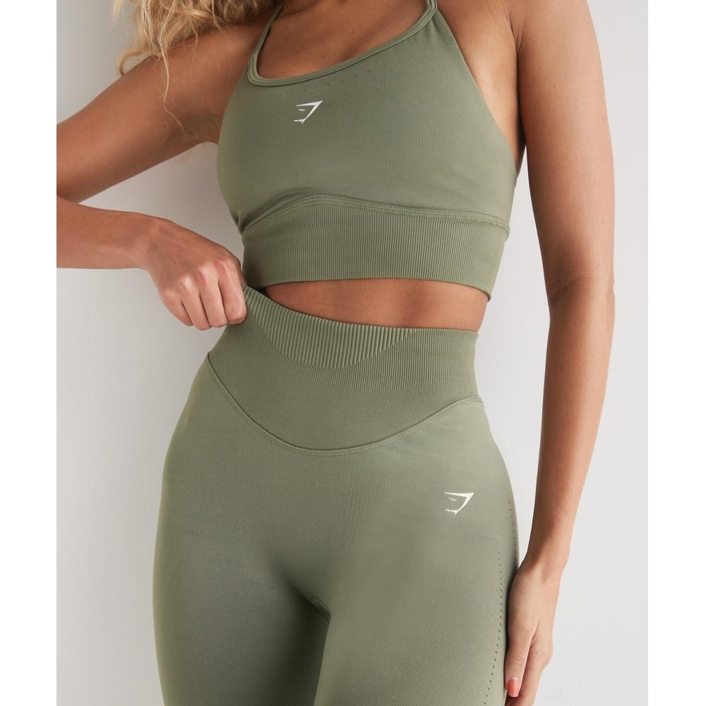 Gymshark Леггинсы бесшовные Sweat Dusty Olive B6a4t Eb1m