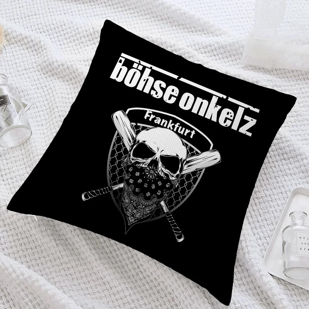 B-Bohse O-Onkelz Rock Наволочка Декоративная для Дивана Домашняя Двусторонняя Печать Короткий Плюш Чехол для Подушки Чехол для Подушки-Броска Подарки