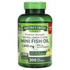 Мини рыбий жир, Премиальная сила, Натуральный лимонный вкус, 1340 мг, 200 мини-капсул (670 мг на мягкую капсулу)