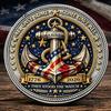 Круглая сувенирная монета "Стражи Моря" Challenge Coin, Они Стояли на Страже, Коллекционная, Двусторонняя, Гравированная, Подарок для Ветерана Военно-морского Флота