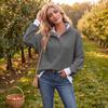 Women's Long Sleeve Pullover Top with Lapel Collar