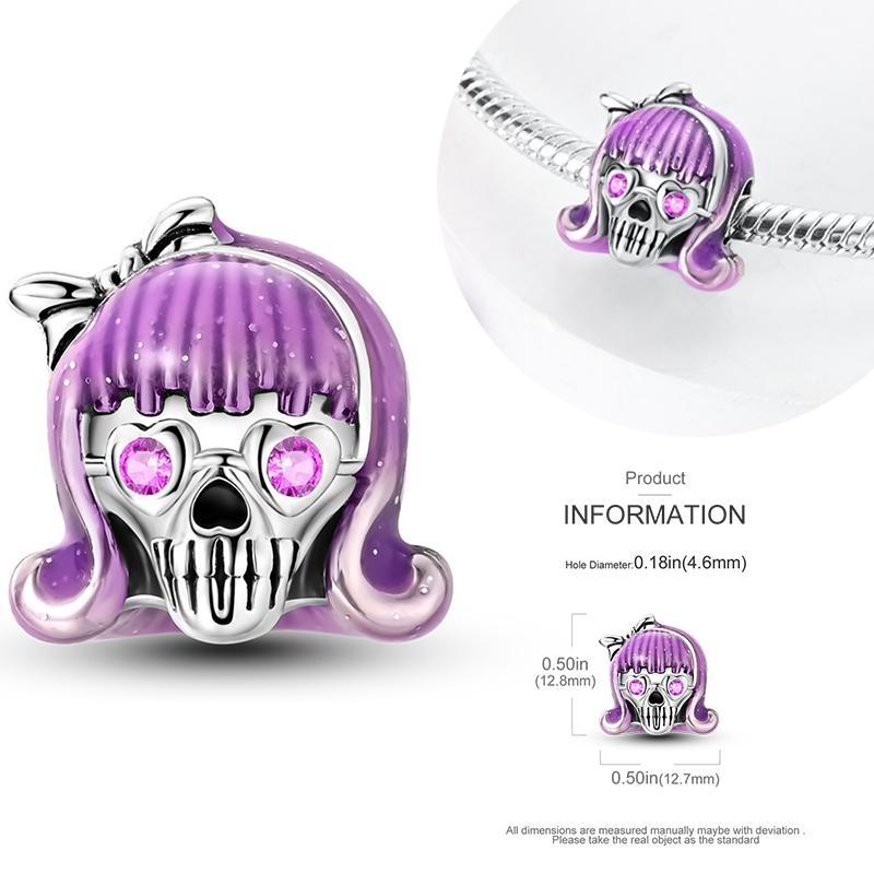 Copper Charms Luminous Pumpkin Skull Beads For Dangle Diy Gift Halloween Series Charms