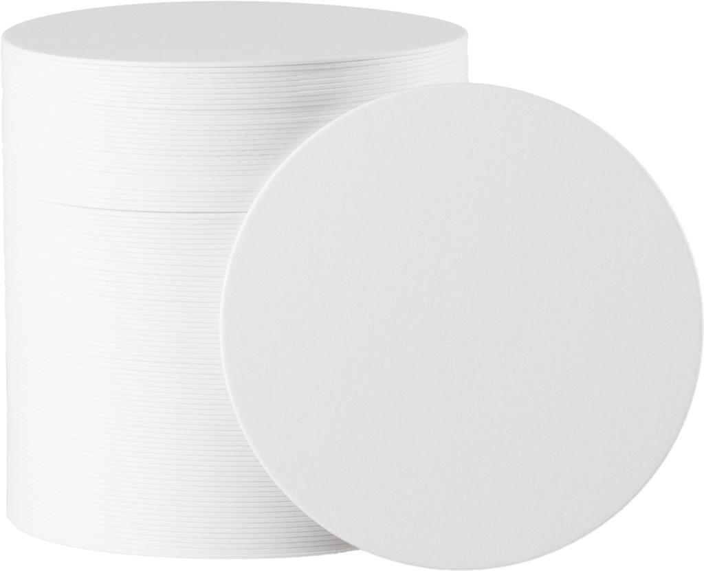 Matsuyama Paper Count Coasters, White, Round, 90/1mm, 1,000