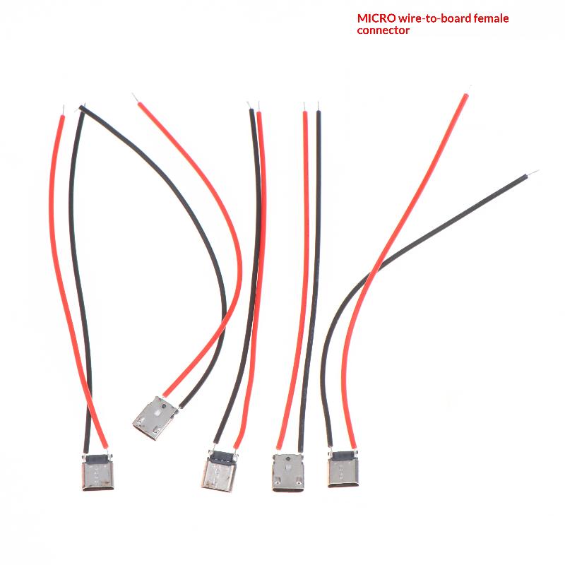 5 шт. 2-контактный Micro USB Type C Разъем Папа Мама Коннектор для Пайки Прямой Для Порта Зарядки Мобильного Телефона