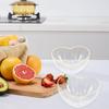 Стеклянная миска в форме сердца Неправильная тарелка для фруктов Креативное прозрачное блюдо для подачи Закуска