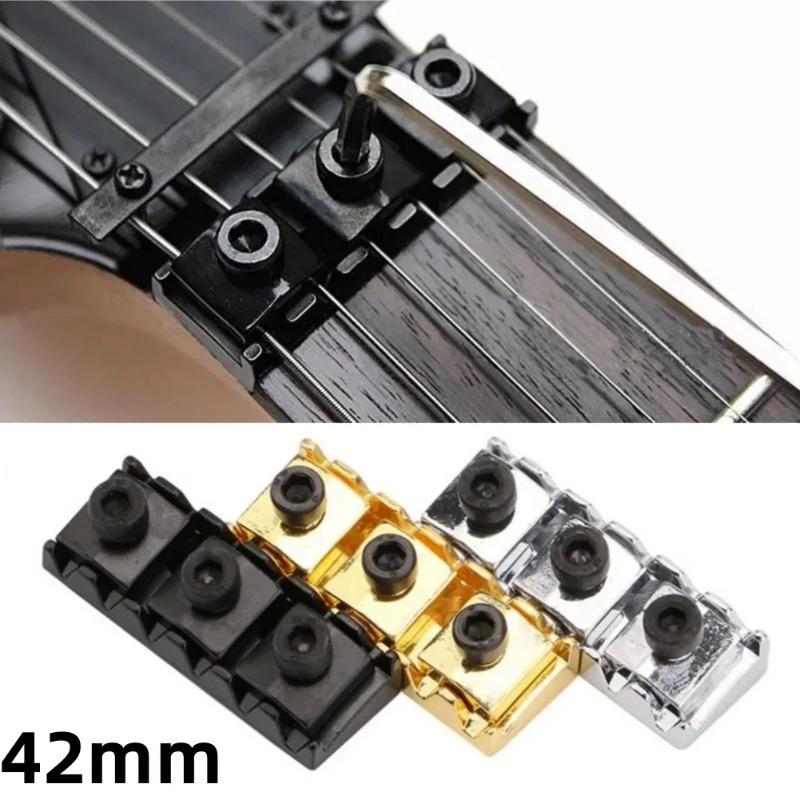 Набор из 42 мм металлической стопорной гайки для системы тремоло Floyd Rose, запасные части для стопора струн электрогитары с винтами и ключом