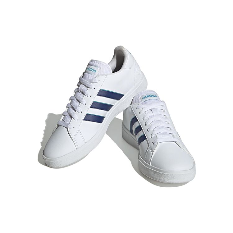 Adidas Neo Grand Court Low Top Skate Shoes Men Sneakers White Blue HP2578