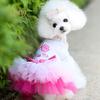 ELENS Summer Pet Dog Cat Puppy Lip Dress Tutu Clothes T-shirt Breathable Lace Costume