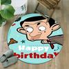 1pc Mr Bean1 Print Round Carpet Chair Round Carpet Suitable for Bedroom Living Room Home Decorative Carpet