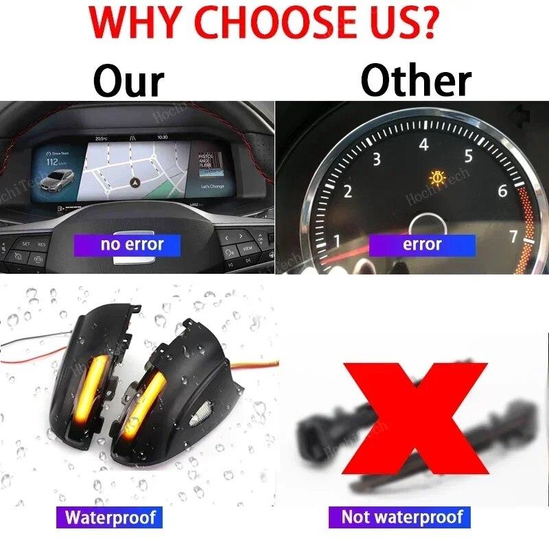 2pcs Flowing Mirror Dynamic LED Turn Signal Light Car Styling For Volkswagen VW Tiguan 5N Sharan 7N Seat Alhambra 7N