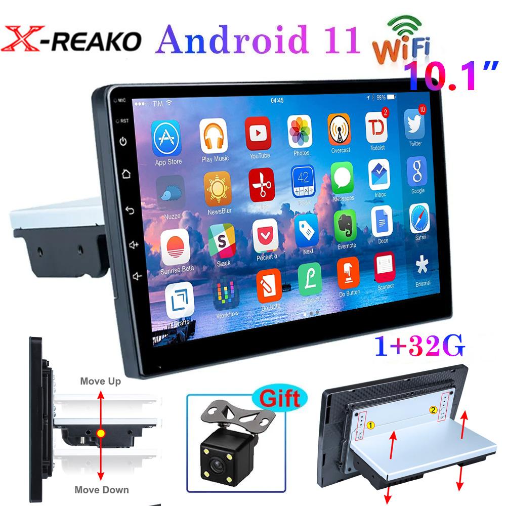 REAKOSOUND 1 Din 10,1 ''Andriod 11 Автомобильный мультимедийный плеер GPS-навигация Bluetooth Автомобильная аудиосистема Wi-Fi USB FM MirrorLink Автомобильная аудиосистема Радио Стерео Авторадио