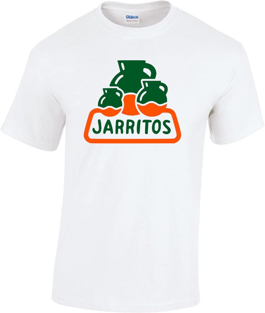Мексиканская содовая Jarritos Белая футболка Сублимация Смешанная ткань Короткий рукав Разные размеры Унисекс Футболка